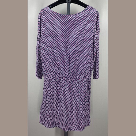 NEW Banana Republic Dress Womens Small blue purple geometric sheath preppy - Picture 8 of 10